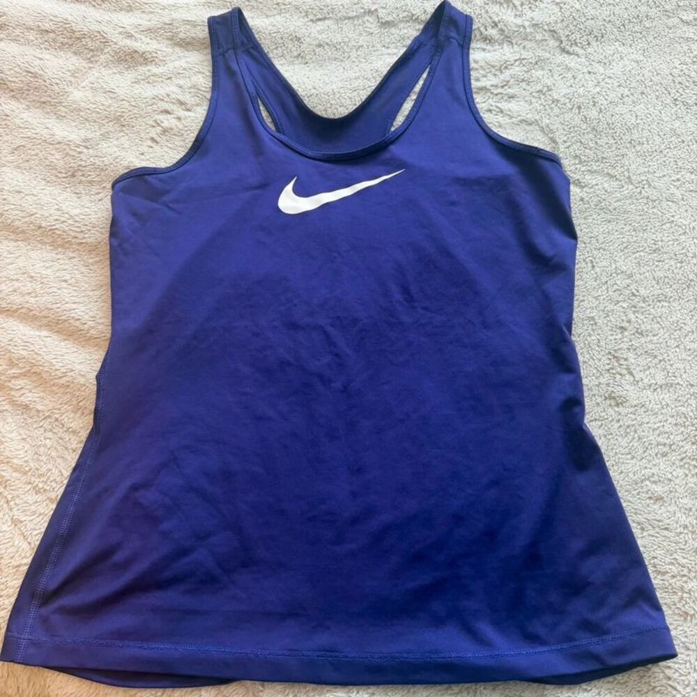 Nike Pro Womens Workout Top Racerback Size L Purple Activewear